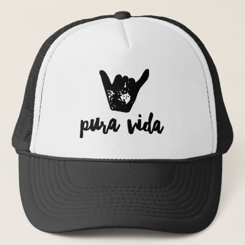 Costa Rica Pura Vida Shaka Surfing Trucker Hat
