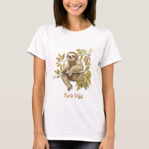 Costa Rica Pura Vida Sloth Shirt