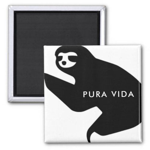 Costa Rica Pura vida Sloth Souvenir  Magnet