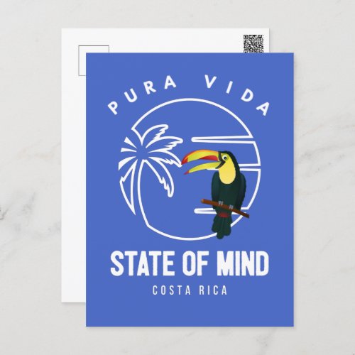 Costa Rica Pura Vida State of Mind Toucan Postcard