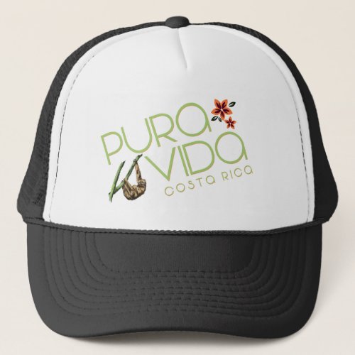 Costa Rica Pura Vida Summer Sloth Souvenir Hat