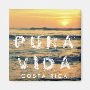 Costa Rica Pura Vida Sunset Souvenir Magnet