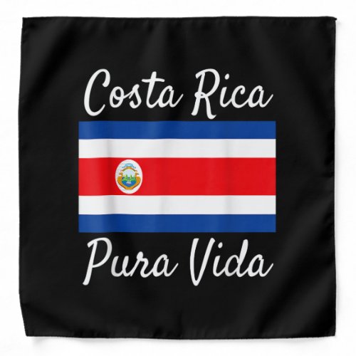 Costa Rica Pura Vida T_Shirt Beautiful National F Bandana