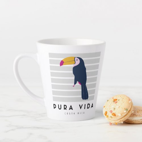 Costa Rica Pura Vida Toucan Coffee Latte Mug