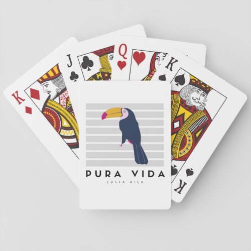 Costa Rica Pura Vida Toucan  Poker Cards