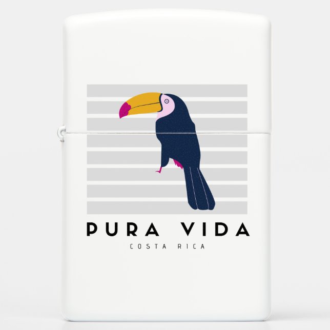 Costa Rica Pura Vida Toucan Zippo Lighter (Front)