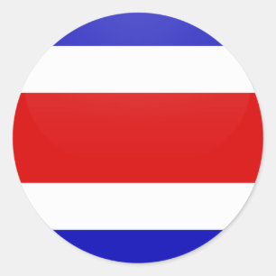 Costa Rica quality Flag Circle Classic Round Sticker