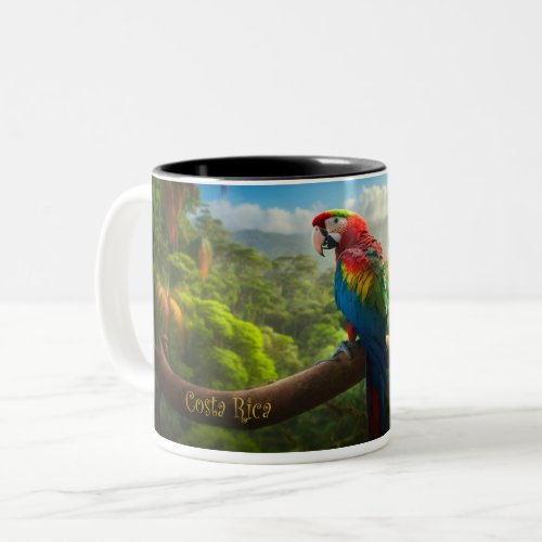 Costa Rica Rainforest _ Wild Parrot  Coffee Mug