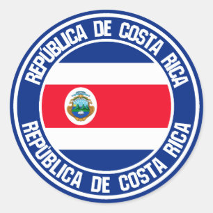Costa Rica Round Emblem Classic Round Sticker