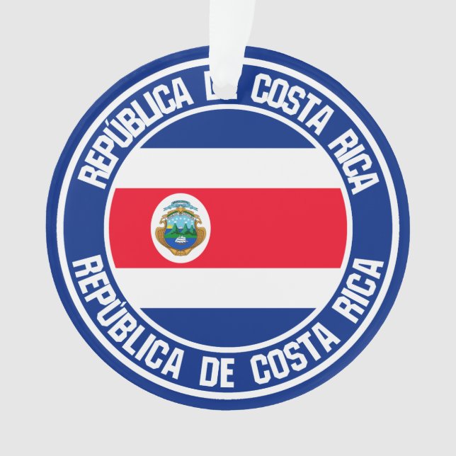 Costa Rica Round Emblem Ornament (Front)