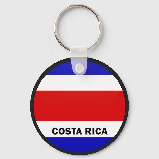 Costa Rica Roundel quality Flag Keychain (Front)