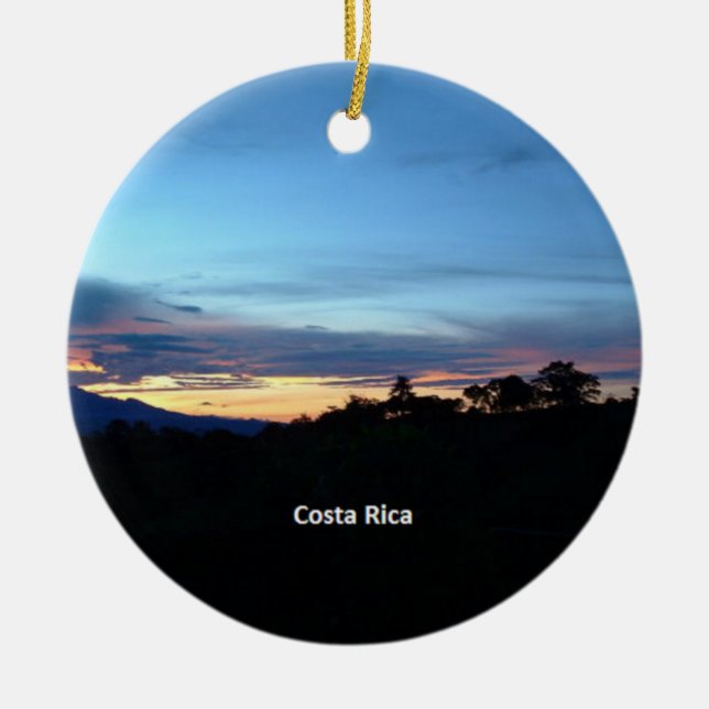 Costa Rica, scenic photograph, Ceramic Ornament (Front)