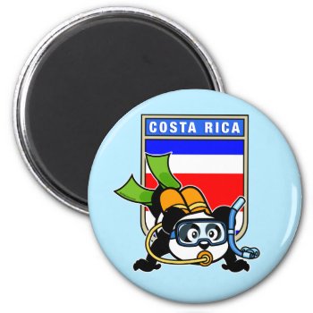 Costa Rica Scuba Diving Panda Magnet by cuteunion at Zazzle
