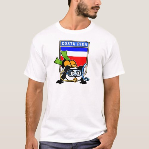 Costa Rica Scuba Diving Panda T_Shirt
