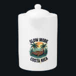 Costa Rica Sloth Vintage Vacation Shirt Teapot<br><div class="desc">Costa Rica Sloth Vintage Vacation Shirt</div>