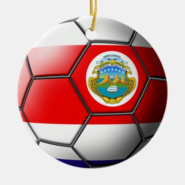 Costa Rica Soccer Ornament (Front)