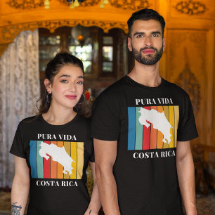 Costa Rica Souvenir Colorful Map  T-Shirt