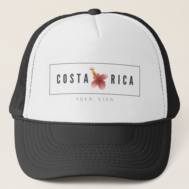 Costa Rica Souvenir Hibiscus Flower Women's Trucker Hat