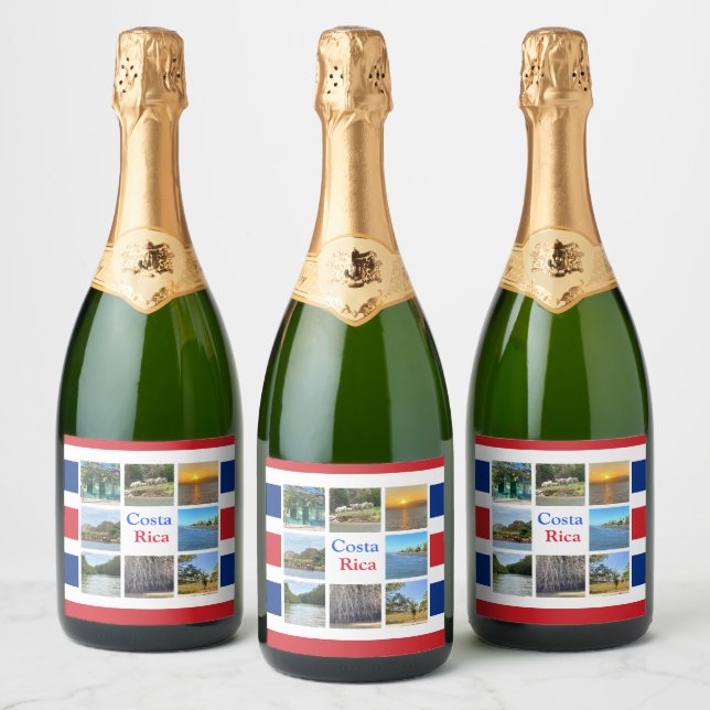 Costa Rica Sparkling Wine Label (Bottles)