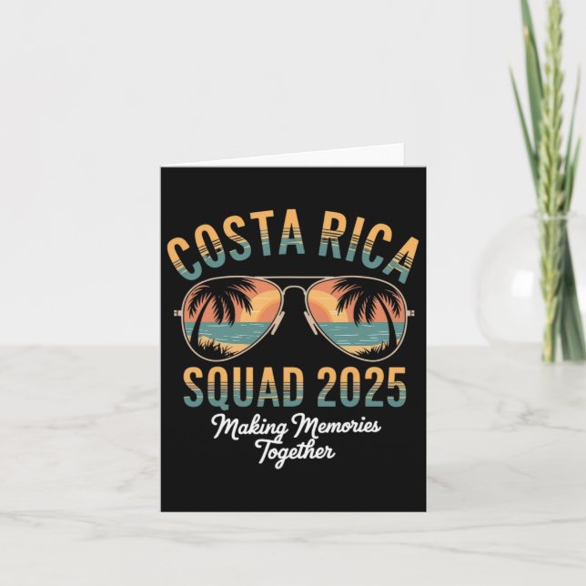 Costa Rica Squad 2025 Vacation Tropical Pura Vida  Card (Front)