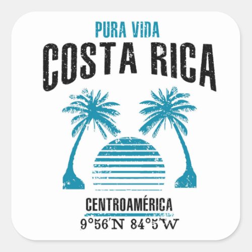 Costa Rica Square Sticker