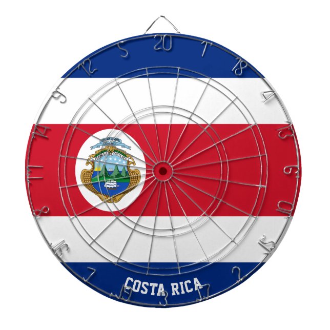 "Costa Rica Strikes!" Patriotic Dart Board (Front)