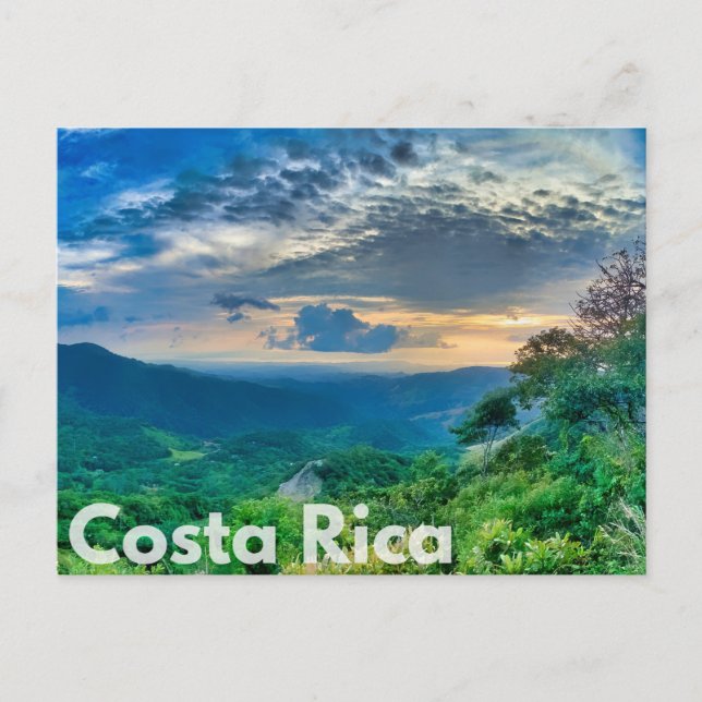 Costa Rica Sunset Postcard (Front)