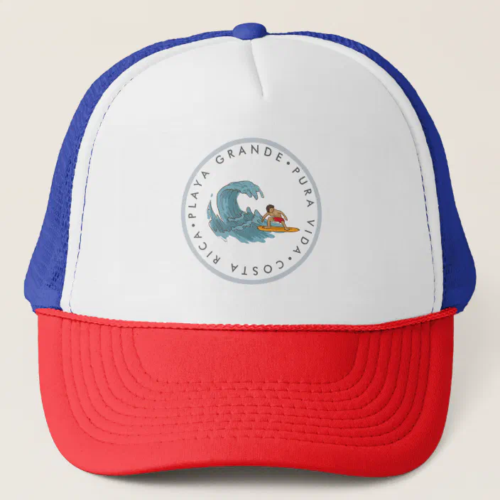 Størrelse mor kode Costa Rica Surfer Playa Grande Souvenir Trucker Hat | Zazzle.com