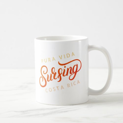 Costa Rica Surfing Pura Vida Coffee Mug