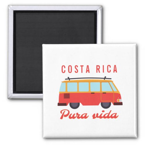 Costa Rica Surfing Travel Van Magnet