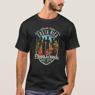 Costa Rica Surfing Vintage Retro Surfer Playa Gran T-Shirt
