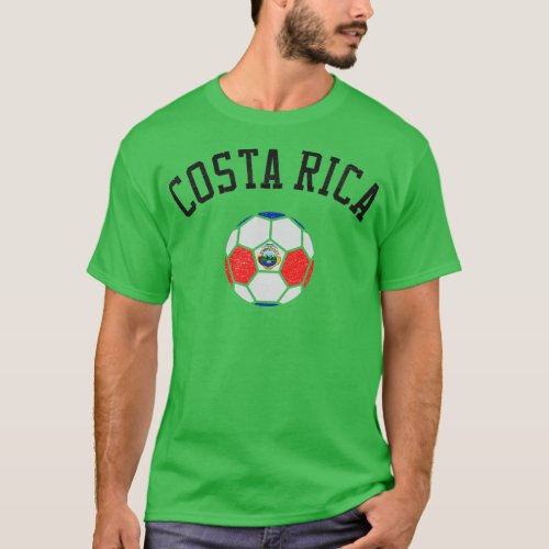 Costa Rica Team Heritage Flag T_Shirt