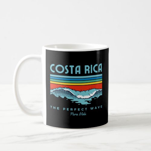Costa Rica The Perfect Wave Retro Surfing  Coffee Mug