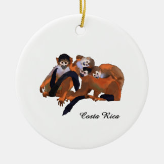 Costa Rica Titi Monkey Ceramic Ornament