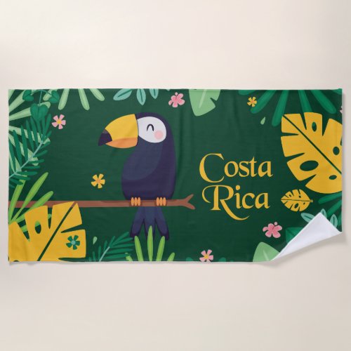 Costa Rica Toucan Beach Towel
