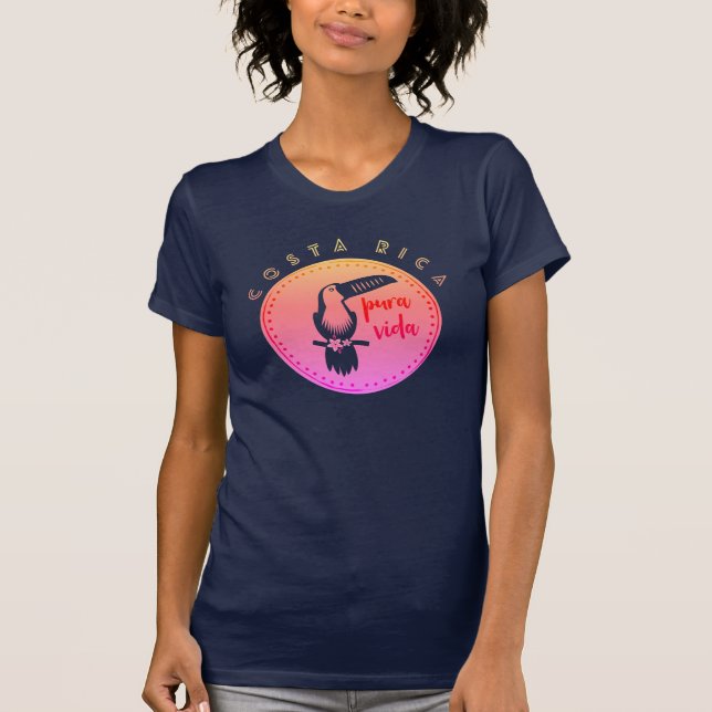 Costa Rica Toucan Pura Vida T-Shirt (Front)