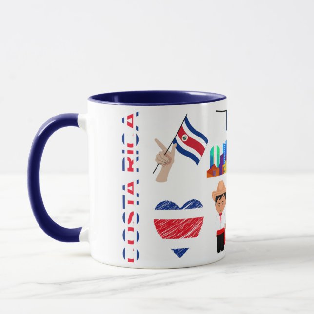 Costa Rica Travel Mug – Pura Vida Adventure (Left)