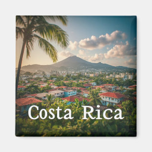 Costa Rica Tropical Coastal Town Fridge Gift Magnet