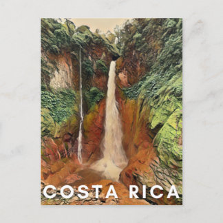 Costa Rica Tropical Waterfall Postcard