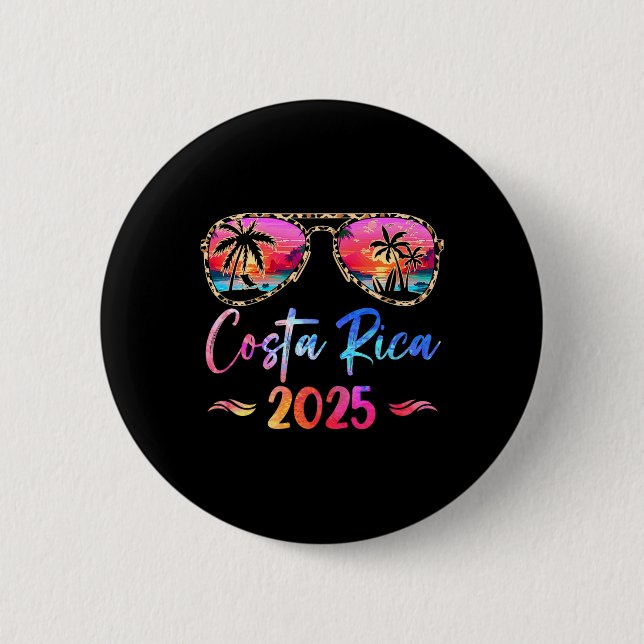 Costa Rica Vacation 2025 Matching Group Family Sum Button (Front)
