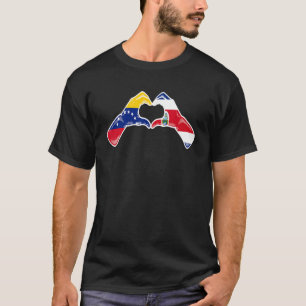 Costa Rica Venezuela Flag Costa Rican Venezuelan H T-Shirt