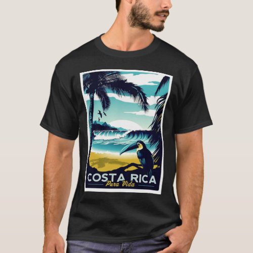 Costa Rica Vintage Travel and Tourism advertising T_Shirt