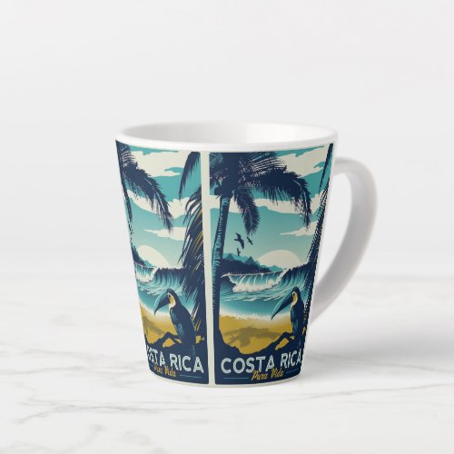 Costa Rica vintage travel Latte Mug