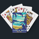 Costa Rica Vintage Travel Playing Cards<br><div class="desc">A vintage travel poster for Costa Rica repurposed!</div>
