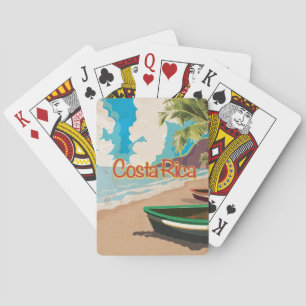 Costa Rica Vintage Travel Poster Poker Cards
