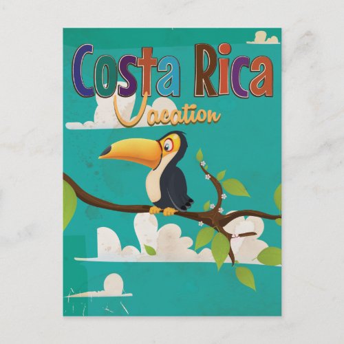 Costa Rica Vintage Travel Poster Postcard