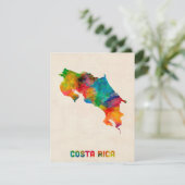 Costa Rica Watercolor Map (Standing Front)