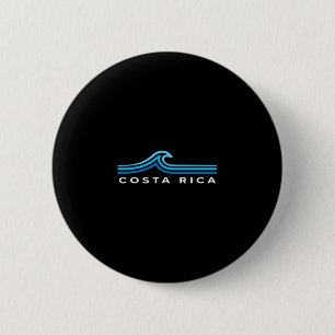 Costa Rica Waves Vintage Mens Womens Girls Boys So Button