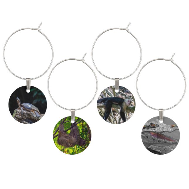 Costa Rica Wildlife Wine Charm (Staggered)