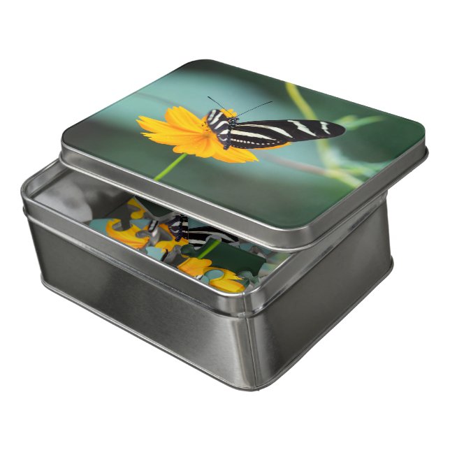 Costa Rica - Zebra Longwing Butterfly Jigsaw Puzzle (Lid Open)